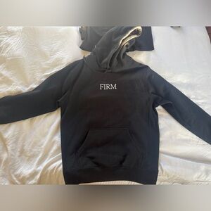 Black FIRM Logo hooded sweatshirt